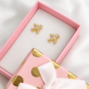 Celestial Flight Gold Stud Earrings