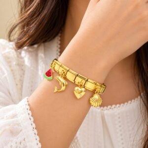 Golden Ocean Charm Bracelet